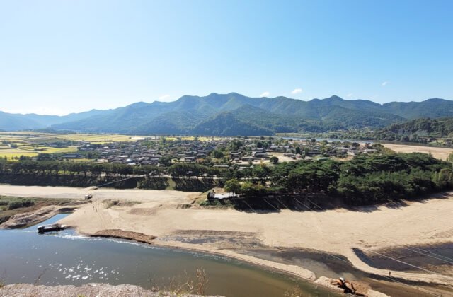 安東河回村洛東江環抱的世界遺產古村，慶尚北道安東市