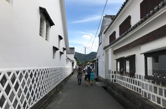 萩城下町菊屋橫町的白壁海鼠壁小路，明治日本產業革命遺產世界遺產