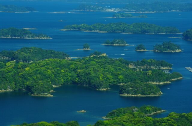 從展海峰俯瞰九十九島的島海（長崎縣佐世保）