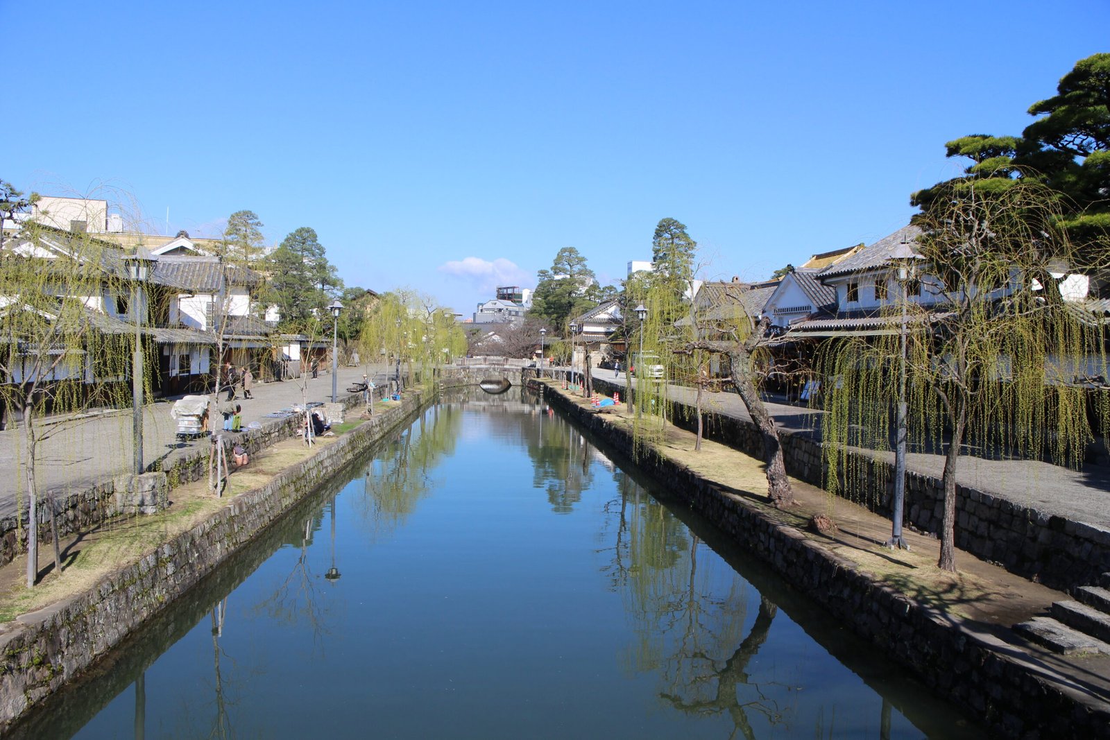 倉敷美觀地區白壁土藏與倉敷川垂柳運河