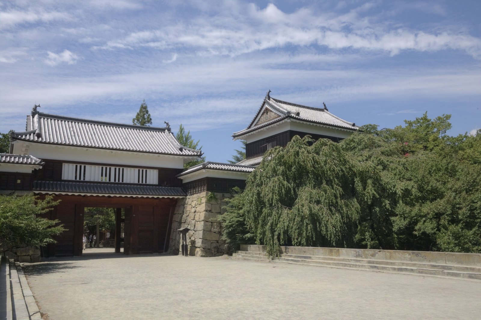 上田城的東虎口櫓門雙櫓與城門