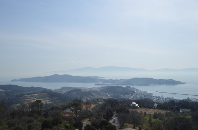 牛窓オリーブ園からの瀬戸内海と島々の展望