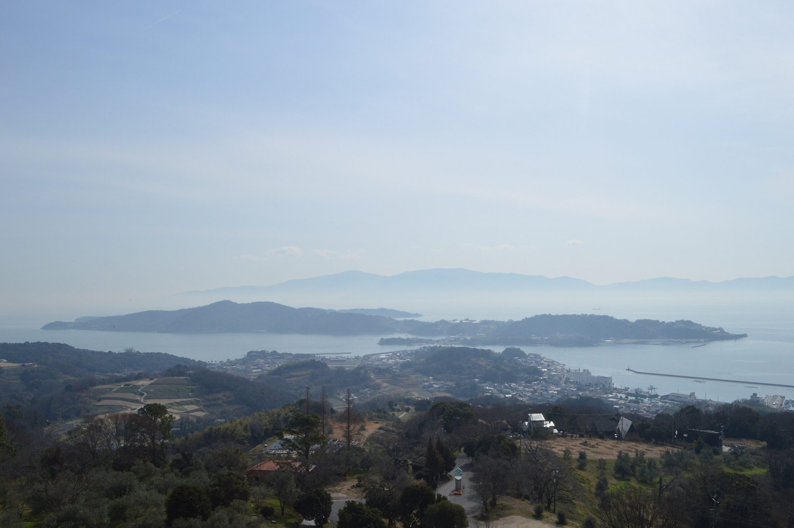 牛窓オリーブ園からの瀬戸内海と島々の展望