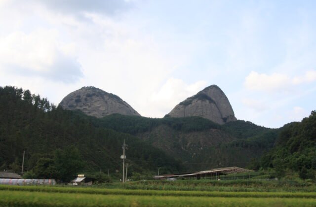 韓國全羅北道鎮安馬耳山天然雙峰