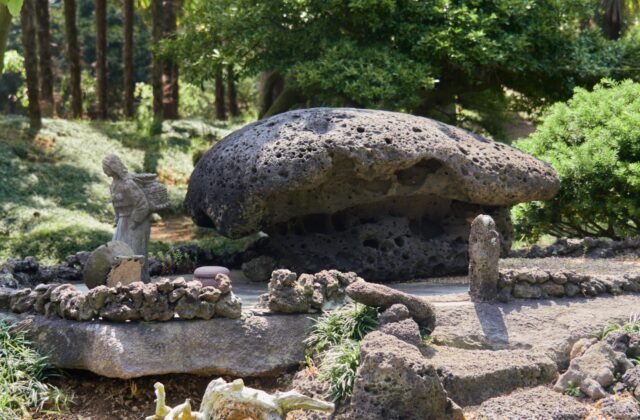 濟州翰林公園園區內的玄武岩石景庭園與林木